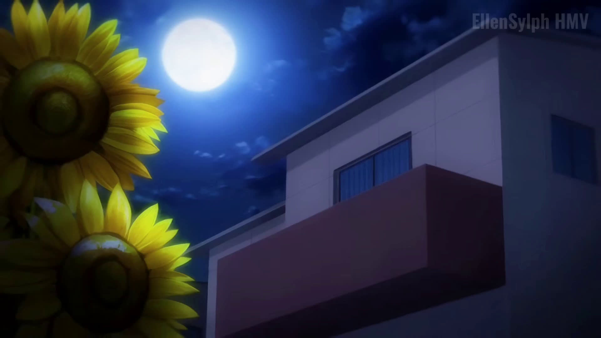 [EllenSylph] Sunflower blooms at night - HMV Mania