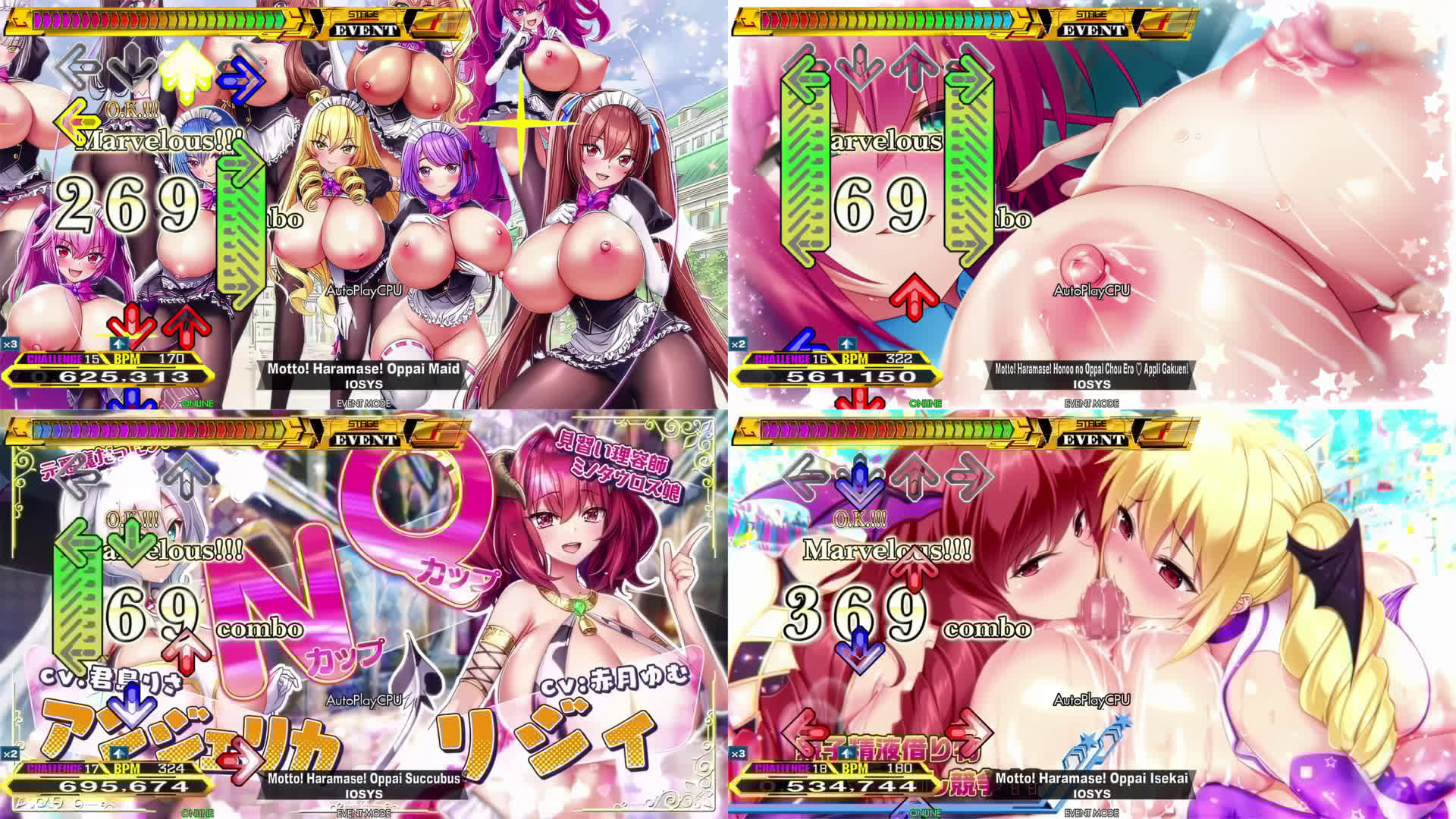 [AΣ] Milk Factory Motto! Haramase! DDR Stepcharts